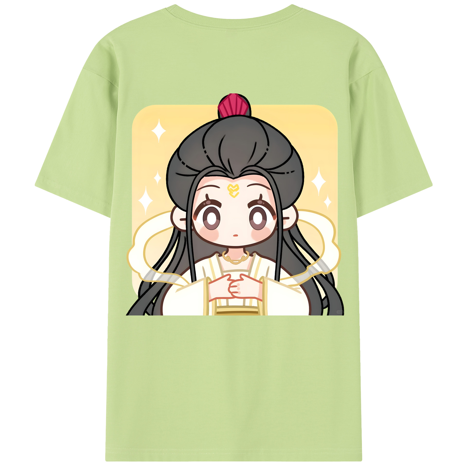 （画像用） Ne Zha 2 ナタ 魔童の大暴れ 綿100％半袖Tシャツ（背面プリント）
